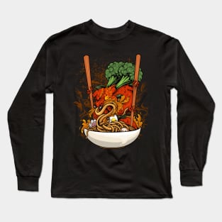 Ramen Noodles Dragon Anime Japanese Kawaii Long Sleeve T-Shirt